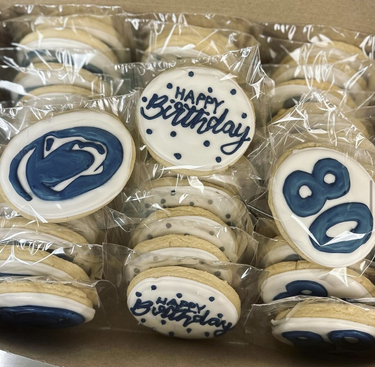 Custom decorated sugar cookies with logos