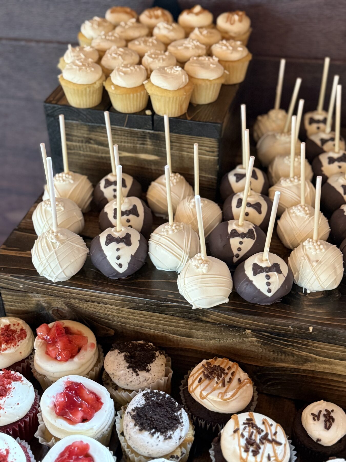 A themed dessert table with coordinated treats