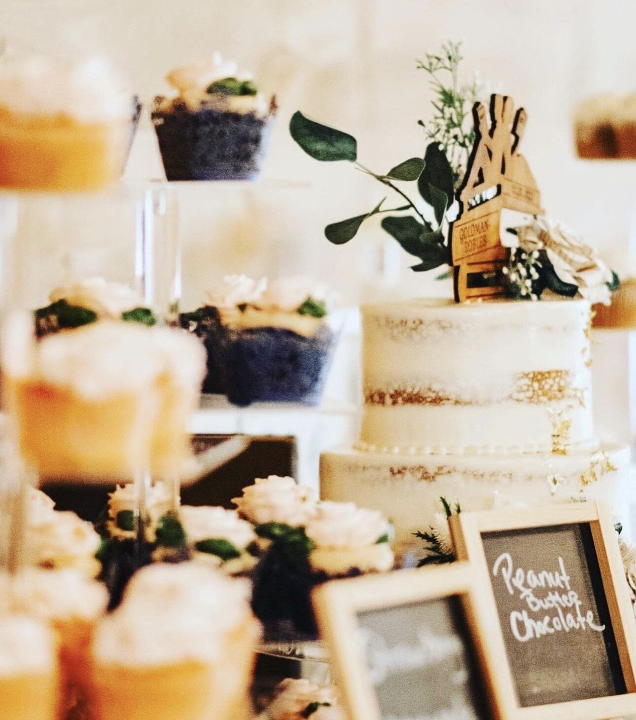 A coordinated dessert table set for an event