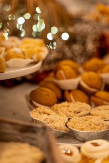 Freshly baked scones and breakfast pastries